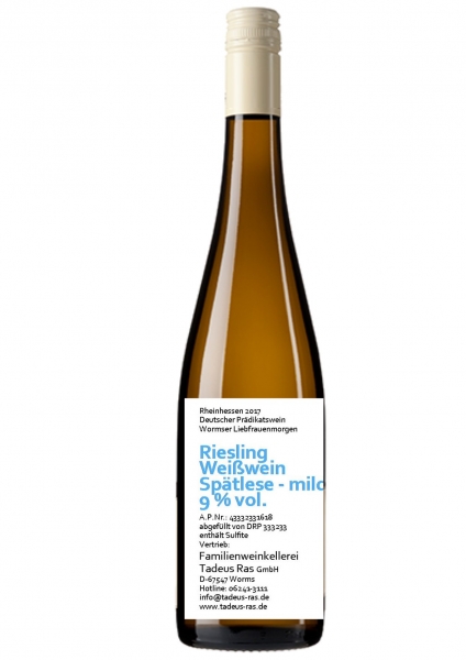 Riesling Spätlese mild 2017